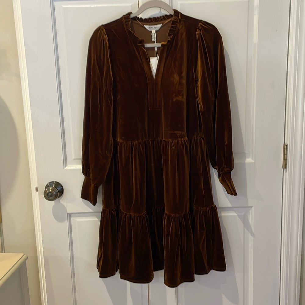 Part Two  tiered velvet dress